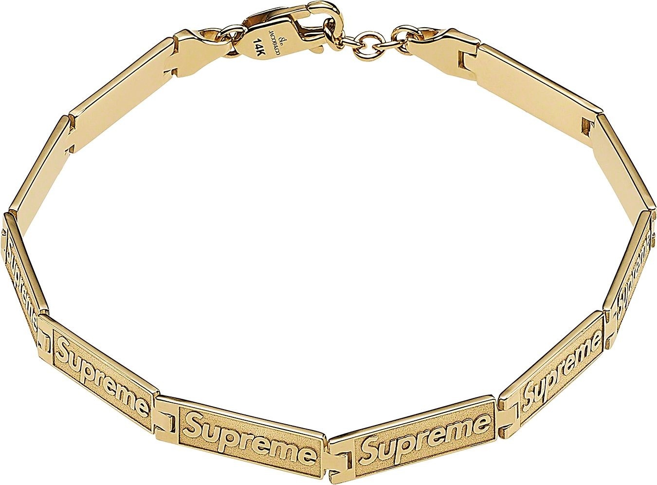 Supreme®/Jacob & Co Logo Link Bracelet (14k Gold)